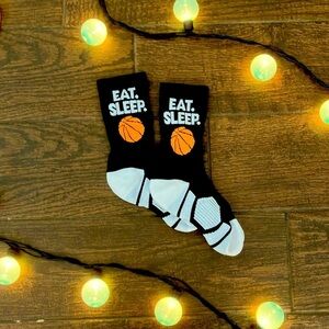 NWOT Chalk-talk Sports Compression Basketball Slogan Socks